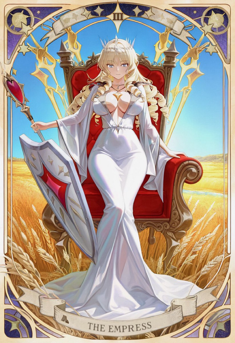 markn3's tweet image. THE EMPRESS
お嬢様のカードは王ではなく女帝なのだ！

#NIKKETarot #NIKKE