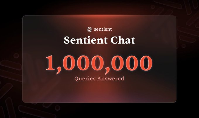 SentientAGI_UA's tweet photo. 🎉 1 МІЛЬЙОН ВІДПОВІДЕЙ НА ЗАПИТАННЯ В SENTIENT ЧАТІ

Дякуємо всім, хто користується Sentient Chat і щодня працює над покращенням цієї платформи. 

Використання платформи стрімко зросло, коли ми представили більше агентів, моделей та партнерів екосистеми. https://t.co/k0BcESgP5a