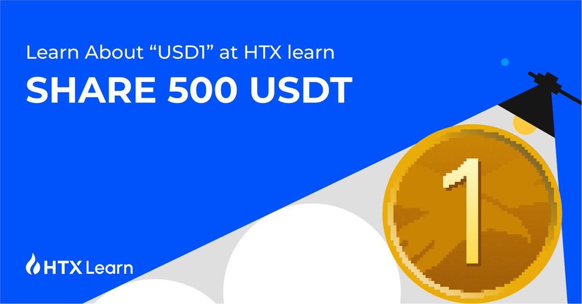 HTXAcademy's tweet photo. What is USD1？
USD1 is a USD-pegged stablecoin launched by World Liberty Financial (WLFI).
USD1 is designed to offer price stability and is generally backed by fiat currency reserves or low-risk assets.
Ace the Quiz: https://t.co/fJDR2Tg7jT https://t.co/KWTtn2oeOd