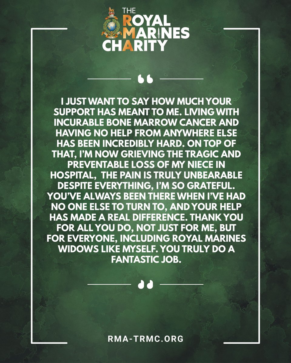 Seeking support isn’t weakness, it’s strength. It’s what binds us together as one Corps Family. 

📞 Need a listening ear?
💷 Facing financial hardship?
🏡 Struggling at home or just need a break?

Whatever you’re facing... you’re not alone. 

Visit rma-trmc.org/get-support/for mo ...