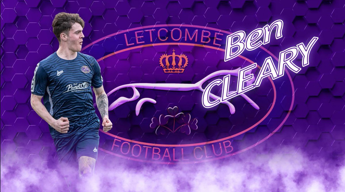LetcombeFC's tweet photo. Our number 9️⃣🔥 

Ben Cleary was a dual award winner on Saturday night. 35 goals and 8 assists in his debut season meant he was a shoe-in for “Young Player of the Year” as well as romping to the “Top Goalscorer” trophy 💜 https://t.co/rUijRIdO56