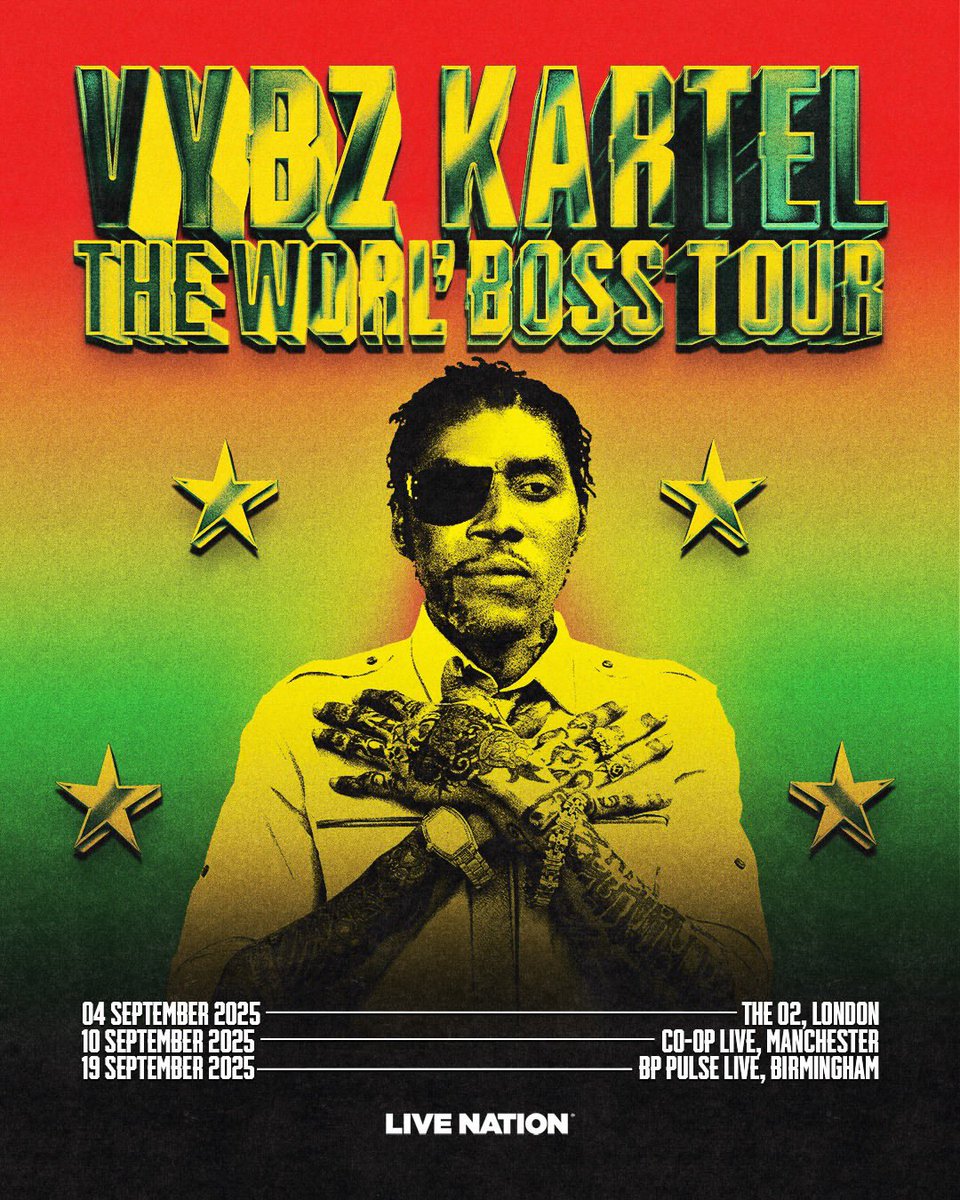 Vybz Kartel ( @Vybz_Official ) announces UK arena tour for
