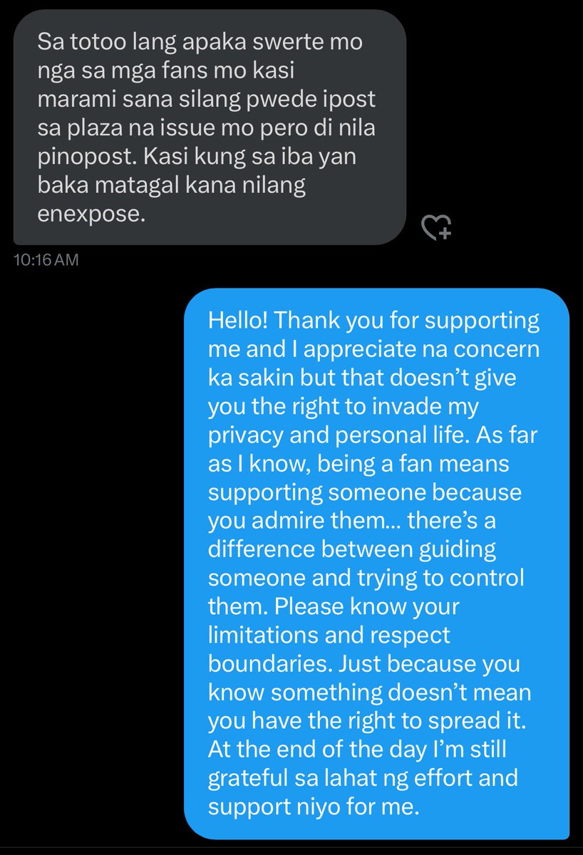 This is also for all the fans who have this kind of mindset. Just a reminder that not everything you see or hear is true. This will be the last time I’ll speak about this.