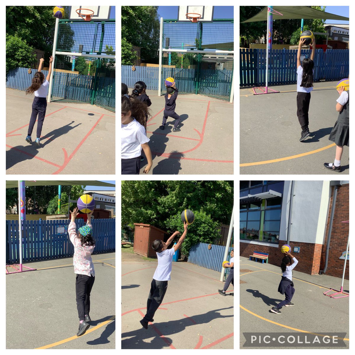 We have been looking at our shooting technique in netball this morning. #PPPE