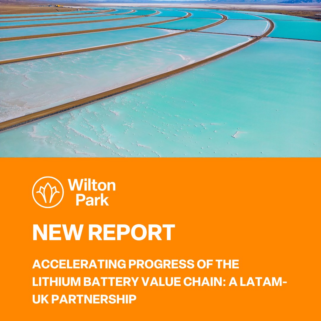 Wilton Park (@wiltonpark) on Twitter photo 🌎 Critical minerals like lithium are essential to the delivery of the energy transition.
🖊️ Read our report on strengthening UK – Latin-American collaboration on sustainable lithium-ion battery development.
🤝<a href="/UKinChile/">UK in Chile 🇬🇧🇨🇱</a> I <a href="/UKinArgentina/">Embajada Británica en Argentina</a>
🔗wiltonpark.org.uk/reports/accele… 🌎 Critical minerals like lithium are essential to the delivery of the energy transition.
🖊️ Read our report on strengthening UK – Latin-American collaboration on sustainable lithium-ion battery development.
🤝<a href="/UKinChile/">UK in Chile 🇬🇧🇨🇱</a> I <a href="/UKinArgentina/">Embajada Británica en Argentina</a>
🔗wiltonpark.org.uk/reports/accele…
