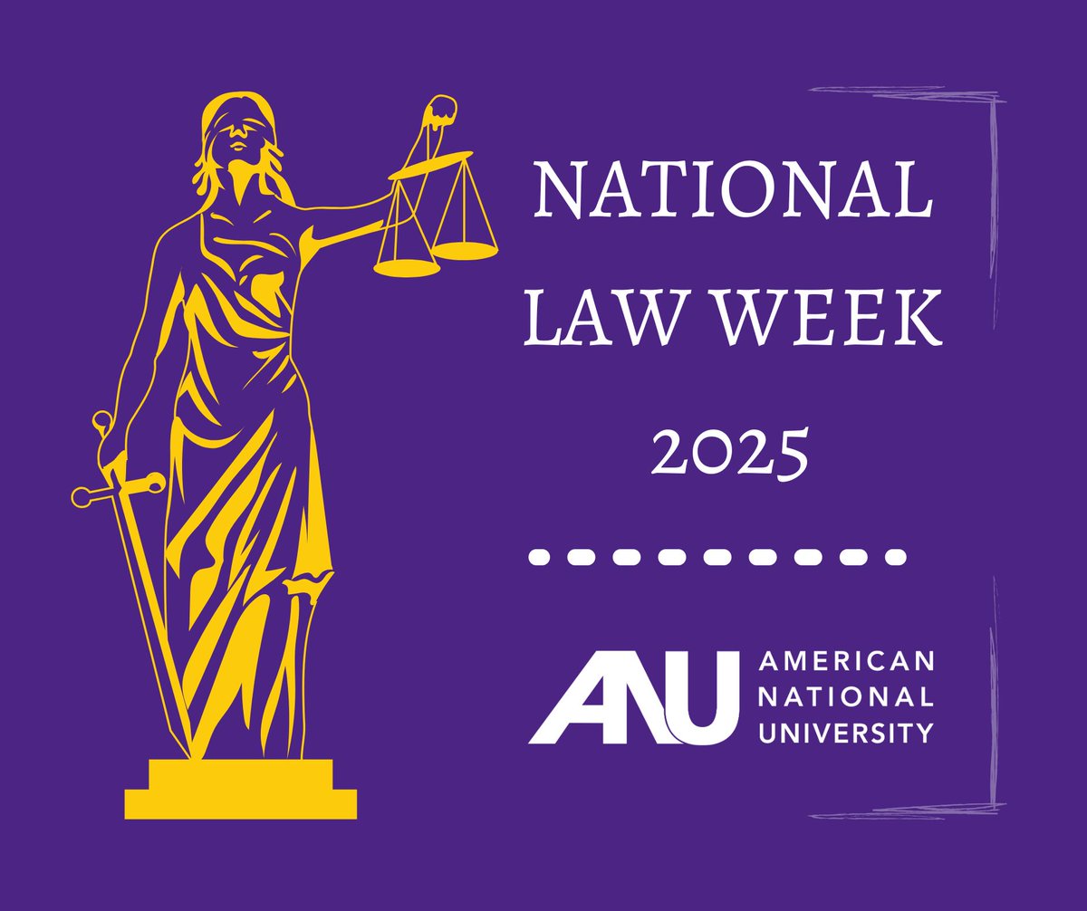 AmNationalU's tweet image. Empowering Future Legal Leaders!⚖️ We celebrate #NationalLawWeek full of pride for our Paralegal Studies students! 🌟 Your commitment to justice makes the world a better place! 💜 #ParalegalStudies #ANUcommunity #ANUProud