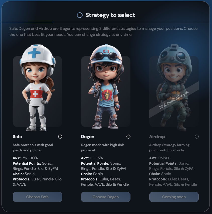 Lots of updates coming this week:

- Degen Strategy with up to 14% APY
- Cross-chain deposits from Base, Arbitrum, Optimism..
- Auto-compounding directly on Pendle

Your own DeFi Agent, secured by Smart Wallets &amp; Session Keys
Start depositing now at zyf.ai 🫡