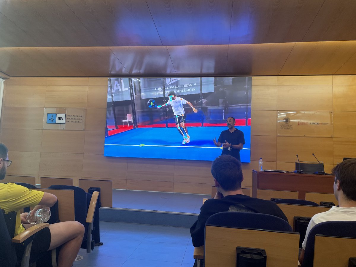 Instituto de Biomecánica (IBV) (@ibv_org) on Twitter photo El pasado jueves 15 recibimos en el IBV la visita de los alumnos del grado de CAFYD de la <a href="/UV_EG/">Universitat València</a>.
Nacho Bermejo impartió una charla sobre biomecánica y aplicaciones en deporte, además de hablarles de proyectos que hemos llevado a cabo en el IBV. El pasado jueves 15 recibimos en el IBV la visita de los alumnos del grado de CAFYD de la <a href="/UV_EG/">Universitat València</a>.
Nacho Bermejo impartió una charla sobre biomecánica y aplicaciones en deporte, además de hablarles de proyectos que hemos llevado a cabo en el IBV.