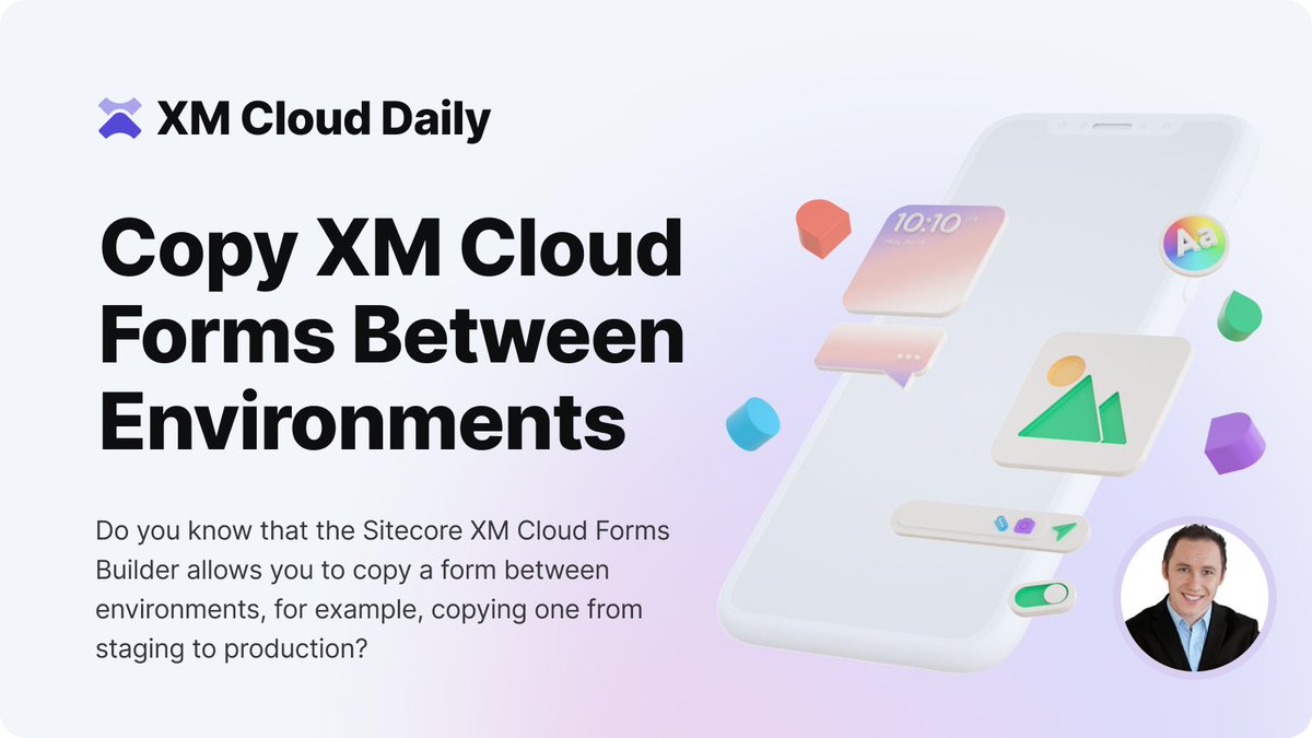 Did you know that the #Sitecore #XM #Cloud #Forms #Builder allows you to copy a form between envs, say,  from staging to production? It also copies the associated webhook, settings, some form logic, and the submission action.

Here's what you can do: linkedin.com/posts/martin-m…