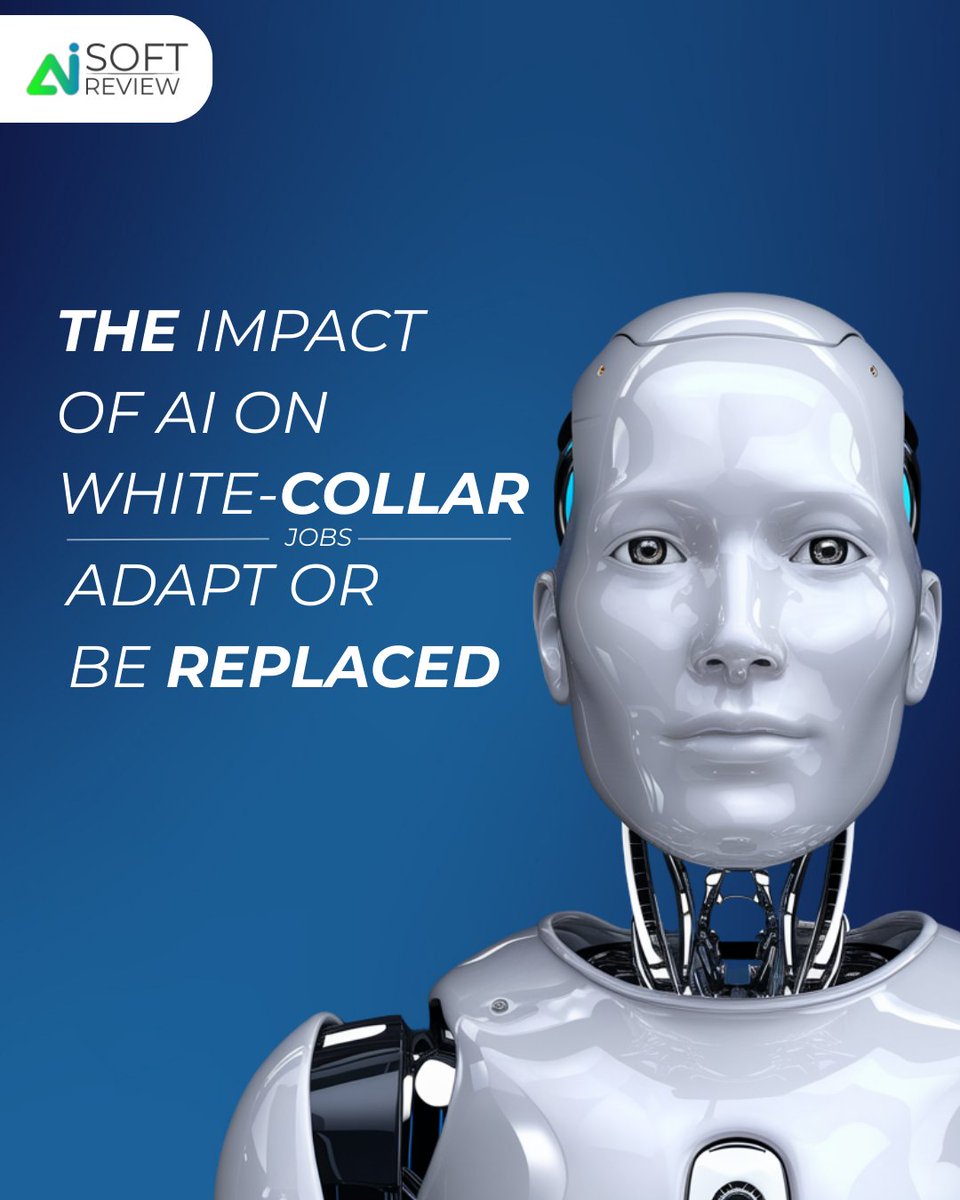 isoft_review's tweet photo. The AI Revolution is here! White-collar jobs are shifting fast—adapt and reskill, or risk being replaced. Are you ready for the future of work? Dive deeper at https://t.co/ad109pY6vO #AIImpact #FutureOfWork #AdaptOrBeReplaced #iSoftReview #AIRevolution https://t.co/wmow51FD7c