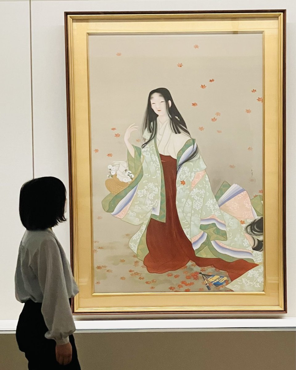 本日初お目見え｜生誕150年記念 上村松園｜ 上村松園《花がたみ》は