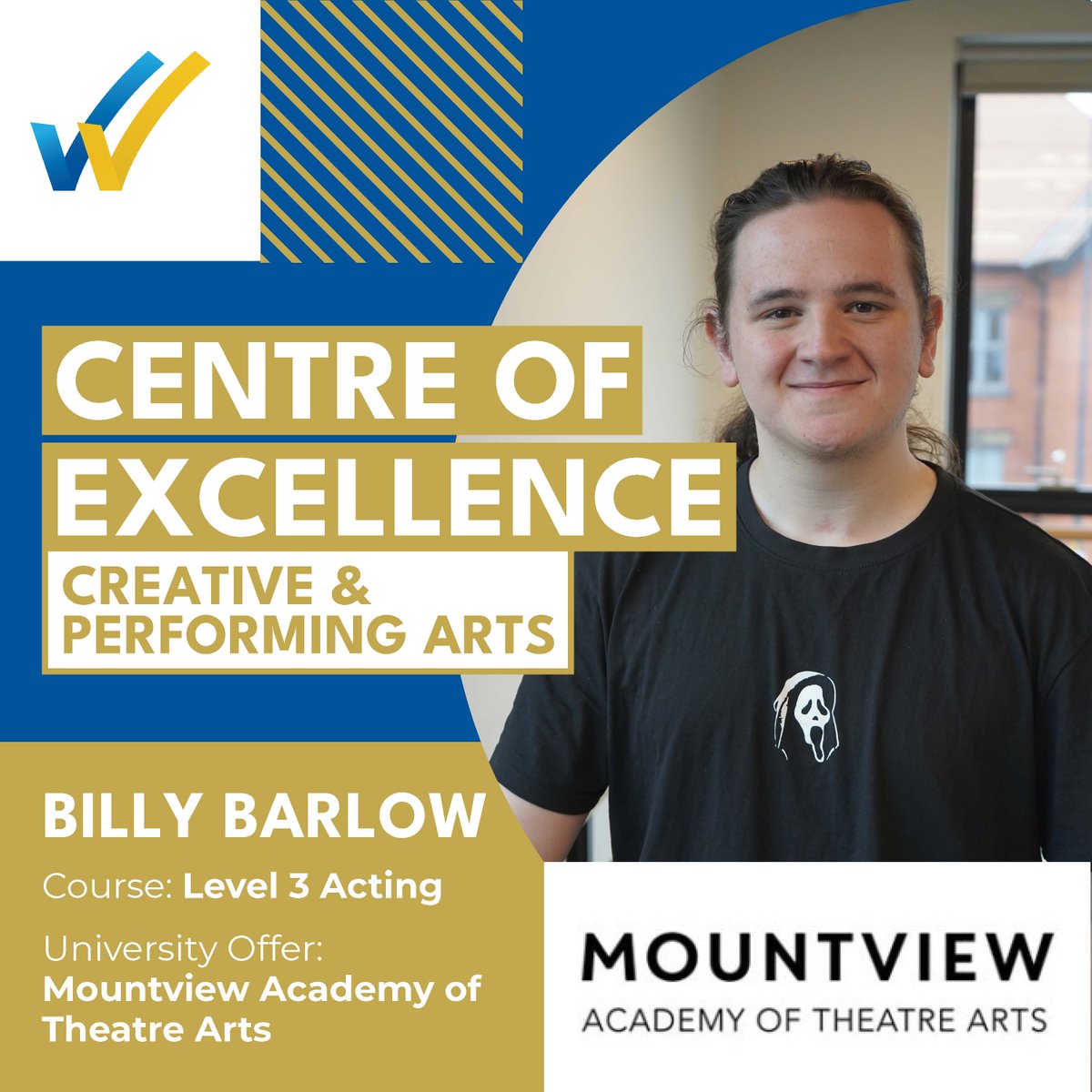 Wigan & Leigh College (@wiganleighcol) on Twitter photo Well done to Level 3 Acting student, Billy who has a great uni offer for one of the UK’s leading drama schools, Mountview.
The ex <a href="/WesthoughtonHS/">Westhoughton High</a> pupil is excited to follow in the footsteps of lots of the schools' alumni who have gone on to gain numerous TV and stage credits. Well done to Level 3 Acting student, Billy who has a great uni offer for one of the UK’s leading drama schools, Mountview.
The ex <a href="/WesthoughtonHS/">Westhoughton High</a> pupil is excited to follow in the footsteps of lots of the schools' alumni who have gone on to gain numerous TV and stage credits.