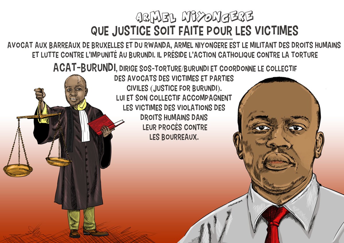FloNisabwe (@fnisabwe) on Twitter photo Ainsi, le défenseur des droits humains, <a href="/NiyongereArmel/">Armel NIYONGERE</a> et son organisation <a href="/Acatbdi/">ACAT-BURUNDI</a> accompagnent les victimes dans leur quête de #justice. Ainsi, le défenseur des droits humains, <a href="/NiyongereArmel/">Armel NIYONGERE</a> et son organisation <a href="/Acatbdi/">ACAT-BURUNDI</a> accompagnent les victimes dans leur quête de #justice.