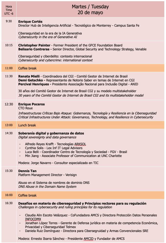 Dia 2 <a href="/SSIGLAC/">SSIGLAC</a> 2025  México, Campus Santa Fe TEC de Monterrey Programa: gobernanzainternet.org/ssig2025/tpl/p…
Sigue todo en YouTube channel SSIG LAC en dos idiomas: Español acortar.link/krSf7P e Inglés acortar.link/5fHQS7 Te esperamos!! #SSIGLAC2025