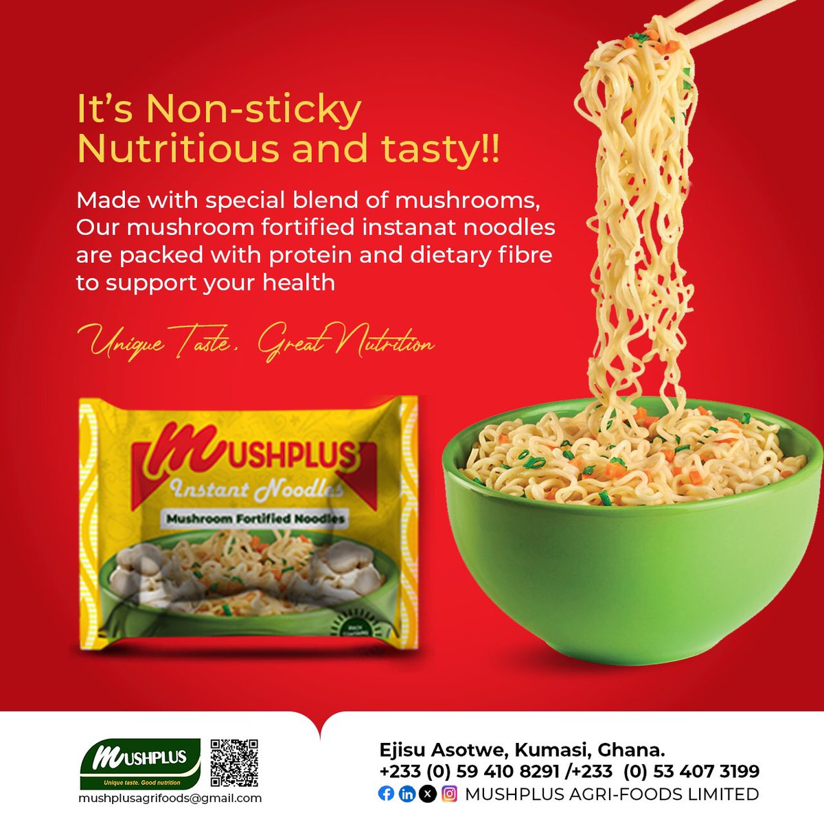 … from Us, by Us and for Us 🇬🇭🌍 

Enjoy your favorite instant noodles 🍜 in a nutritious way…taste the difference.😊

#HealthyLiving #EmpowerLocalFarmers #Sustainability #GoodNutrition #Innovation 

<a href="/kicghana/">Kosmos Innovation Center Ghana</a> <a href="/MastercardFdn/">Mastercard Foundation</a> 
 <a href="/UNICEFGhana/">UNICEF Ghana</a> <a href="/WorldFoodPrize/">World Food Prize Foundation</a>