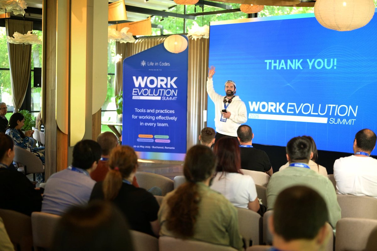 Life in Codes - Atlassian Solution Partner (@lifeincodes) on Twitter photo We’re live!
The Work Evolution Summit #WES2025 is officially underway — and what a start!
Our first speakers <a href="/alexluchian88/">Alexandru Luchian Constantinescu</a>, <a href="/TheFunManAndy/">The Fun Man</a> and Lawrence Penfold from <a href="/Atlassian/">Atlassian</a> have set the tone with big ideas, bold energy, and fresh perspectives on the future of work.
💡Here’s We’re live!
The Work Evolution Summit #WES2025 is officially underway — and what a start!
Our first speakers <a href="/alexluchian88/">Alexandru Luchian Constantinescu</a>, <a href="/TheFunManAndy/">The Fun Man</a> and Lawrence Penfold from <a href="/Atlassian/">Atlassian</a> have set the tone with big ideas, bold energy, and fresh perspectives on the future of work.
💡Here’s