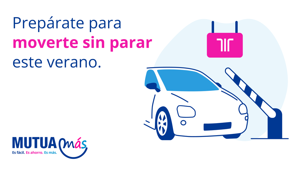 Prepárate para el verano y hazte ya con tu dispositivo Via-T: además del telepeaje, podrás usarlo para pagar en los parkings sin pasar por el cajero y gestionar todo con una sola factura mensual. Descúbrelo: grupomutua.info/Via-T_