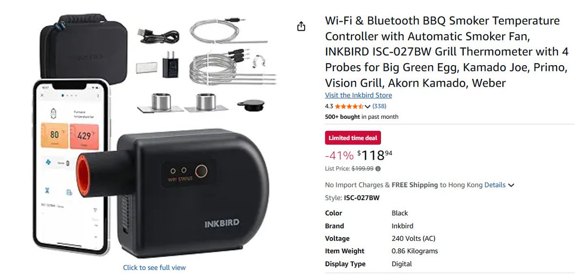 Limited time deal! Don't miss it!🎉

Big deal with the wireless 4 probes BBQ thermometer and BBQ temperature controller!🌡️🥩

US ONLY

amazon.com/s?i=merchant-i…