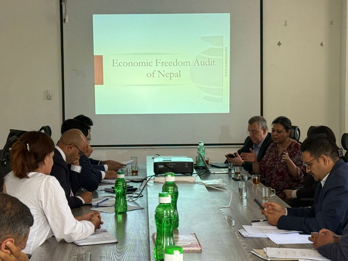 SamriddhiTPF's tweet image. Having held our fourth expert engagement meeting on 13th May, on the “Economic Freedom Country Audit- Nepal 2025” with the research team at NRB, we are looking forward to further feedback from them on our draft.
Grateful to @NepalRastraBank for their insights.