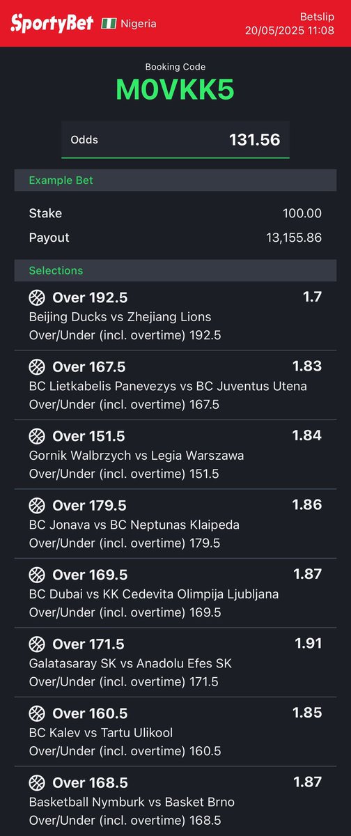 dfwpehlumiiii's tweet photo. 🏀+⚾️ today on https://t.co/BAwXhuDNNY converted to sportybet⤵️

125odds.
M0NQSQ -sporty👩‍💻 

117odds.
M0VKK5 -sporty🧑🏿‍💻 

114odds.
PRPGPU -sporty👩‍💻 

122odds.
RR0BEA -sporty🧑🏿‍💻 

67odds.
PUBLSL -sporty👩‍💻 
available games💪🏿

Follow 4 convert of codes 2 ur preferred bookies! 

Retweet 4 larger audience😤🗣️
