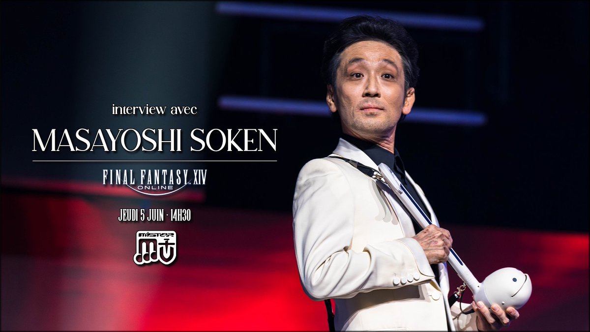 À l'occasion des concerts Distant Worlds à Paris, j'aurai l'honneur d'accueillir Masayoshi Soken, compositeur de Final Fantasy XIV Online &amp; Final Fantasy XVI, jeudi 5 juin 14h30 au studio !

Posez vos questions sous ce post, on en sélectionnera parmi les meilleures !