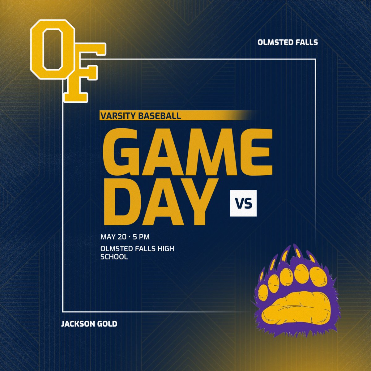 GAME DAY 

Varsity will host Jackson Gold in a nonconference game at home 

5pm start