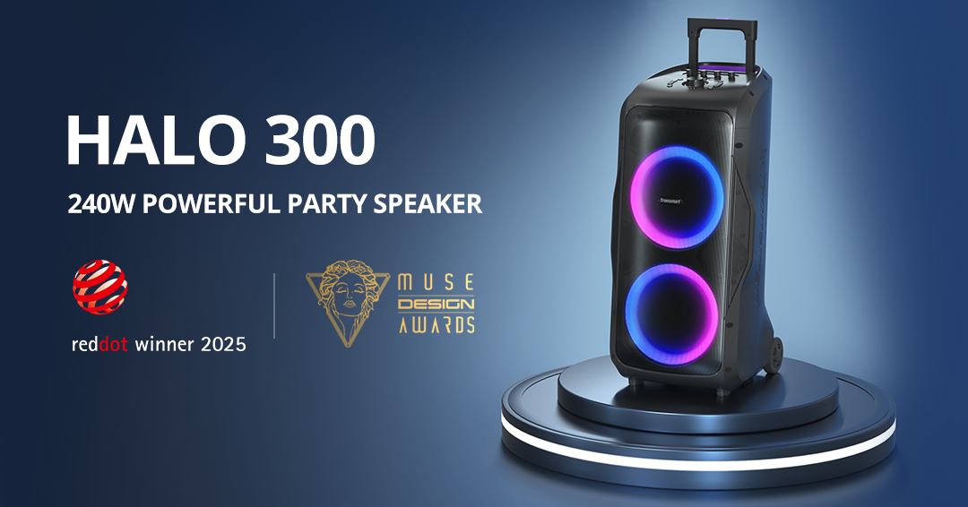#Halo300 won the Red Dot Award and MUSE Gold Award!
Crank up the fun via📷bit.ly/43lpHkf
#Tronsmart #Halo300 #reddot #muse #award #audio #party #speaker #honor #RedDotAward #MUSEAward