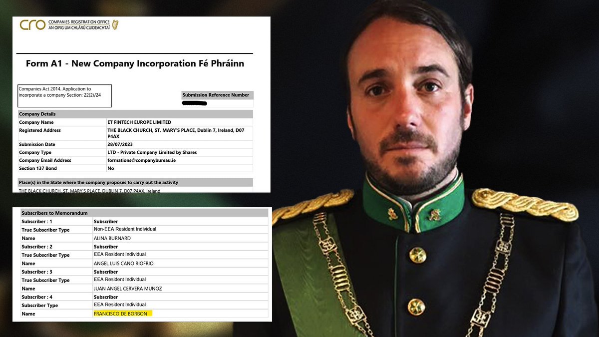 Se llama Francisco de Borbón y es hijo del duque de Sevilla y familiar de Juan Carlos I y Felipe VI. Creó una de las empresas de criptomonedas vinculada al caso del policía del narcotráfico que tenía 20 millones de euros emparedados en su casa. Los Borbones son la Mafia.