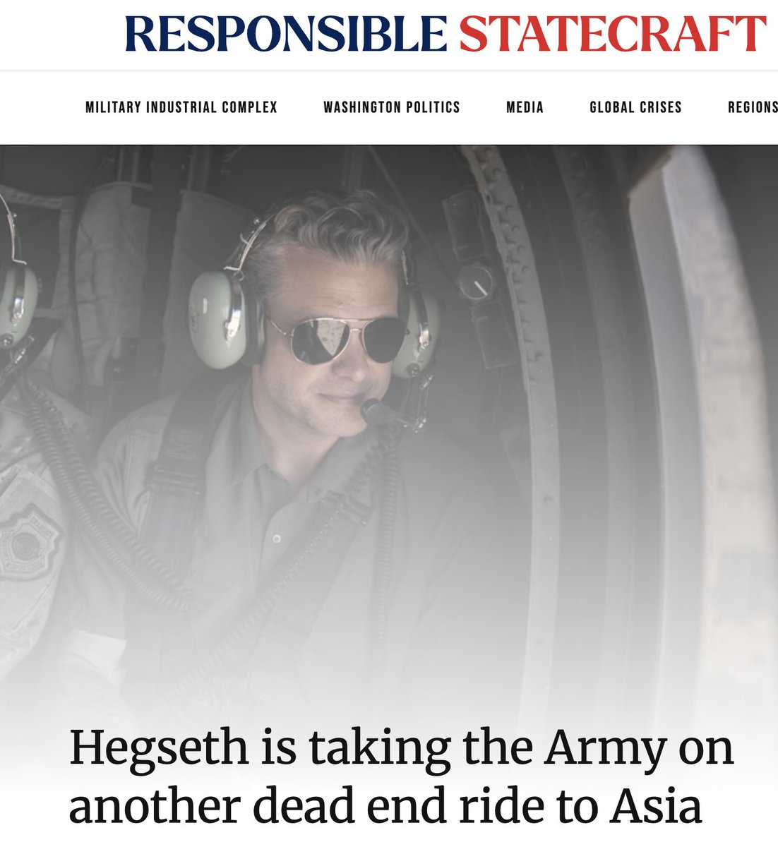 Responsible Statecraft (@rstatecraft) on Twitter photo Why is Hegseth taking the Army down a dead end path to Asia again? <a href="/jekavanagh/">Jennifer Kavanagh</a>
(link below) Why is Hegseth taking the Army down a dead end path to Asia again? <a href="/jekavanagh/">Jennifer Kavanagh</a>
(link below)