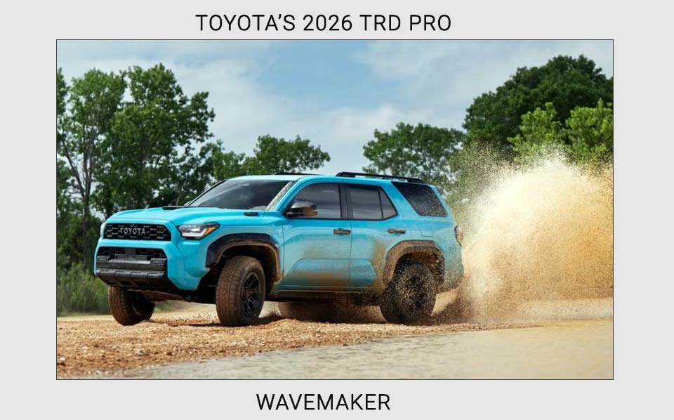 DigifactNow's tweet photo. 🚗 Toyota’s 2026 TRD Pro lineup just dropped a bold new color: WaveMaker! This vibrant teal hue is exclusive to the 4Runner, Tacoma, Tundra, and Sequoia. Ready to turn heads? Check it out: https://t.co/hvIzCJMqGl #ToyotaTRDPro #WaveMaker #OffRoad #digifactnow https://t.co/o9AL8j8zNz