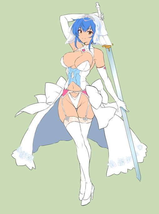 来月ジューンブライドなのでメナドのブライド衣装をデザイン中。露出高すぎか? 