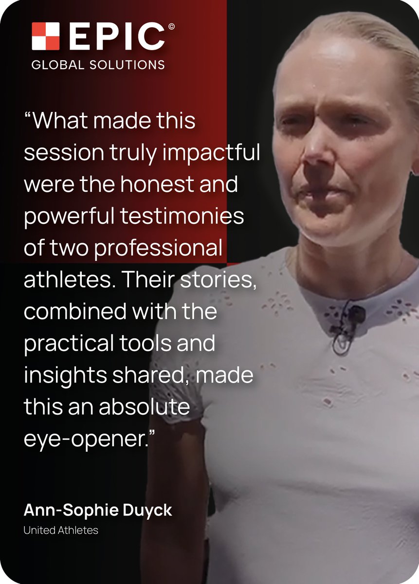 5 x Belgian National Time Trial Championships winner Ann-Sophie Duyck has praised the value of the athlete-to-athlete messaging she heard from EPIC's experienced sportsmen Marc Williams + Jordan Spencer at an <a href="/EUAthletes/">European Athletes & Players Association</a> 'Train The Observer' session in Madrid

#TestimonialTuesday