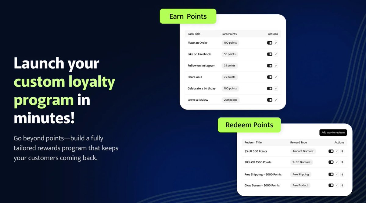 Just started using Rivyo: Reviews &amp; Loyalty App, and I’m loving the Custom Loyalty Program! 🎁✨

Earn points, perks &amp; exclusive deals with every purchase — shopping feels like a win! 🛍️💙

👉Try Now: apps.shopify.com/rivyo-product-…

#LoyaltyProgram #Rivyo #Shopifystore #Ecommerce