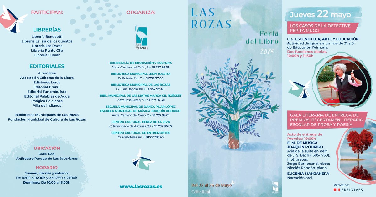 Editorial Villa de Indianos (@villadeindianos) on Twitter photo Desde el jueves y hasta el domingo estaremos en la Feria del Libro de Las Rozas. Búscanos en la caseta 14. ¡Te esperamos!
<a href="/Ayto_Las_Rozas/">Ayuntamiento de Las Rozas</a> Desde el jueves y hasta el domingo estaremos en la Feria del Libro de Las Rozas. Búscanos en la caseta 14. ¡Te esperamos!
<a href="/Ayto_Las_Rozas/">Ayuntamiento de Las Rozas</a>
