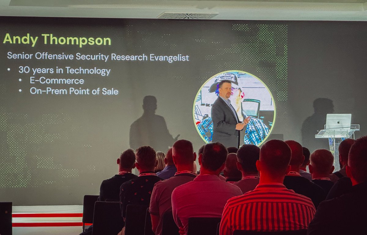 Help Net Security (@helpnetsecurity) on Twitter photo Here’s <a href="/Andy_Thompson/">⛈️ rainmaker ⛈️</a> from <a href="/CyberarkLabs/">CyberArk Labs</a> presenting on a variety of attacks at the Span Cyber Security Arena. #cybersecurity #conferences Here’s <a href="/Andy_Thompson/">⛈️ rainmaker ⛈️</a> from <a href="/CyberarkLabs/">CyberArk Labs</a> presenting on a variety of attacks at the Span Cyber Security Arena. #cybersecurity #conferences