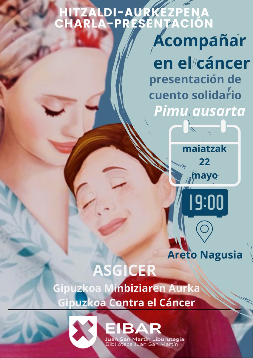 Este jueves en #Eibar 👉 Acompañar en el cáncer: presentación del libro solidario “Pimu el valiente” 💗
Historias que sanan, inspiran y acompañan.
#Cáncer #Solidaridad <a href="/asgicer1/">ASGICER</a> 
eibar.eus/es/cultura/age…