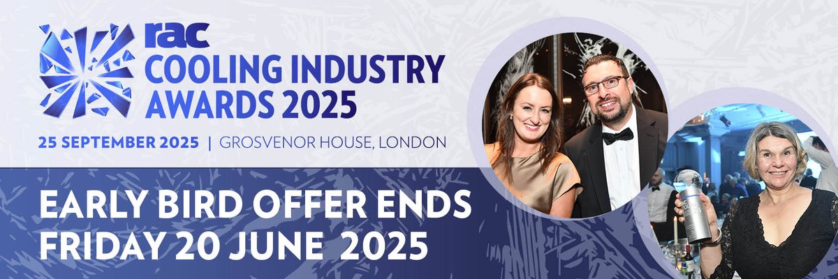 🎉 Shortlisting is underway for the #CoolingAwards2025!

Join the sector on 25 Sept at Grosvenor House, London for a night of celebration, networking &amp; innovation.

📅 Book by 20 June to save up to £400 on your table: coolingawards.racplus.com/RACcoolingawar…

#HVACR #Refrigeration #AC