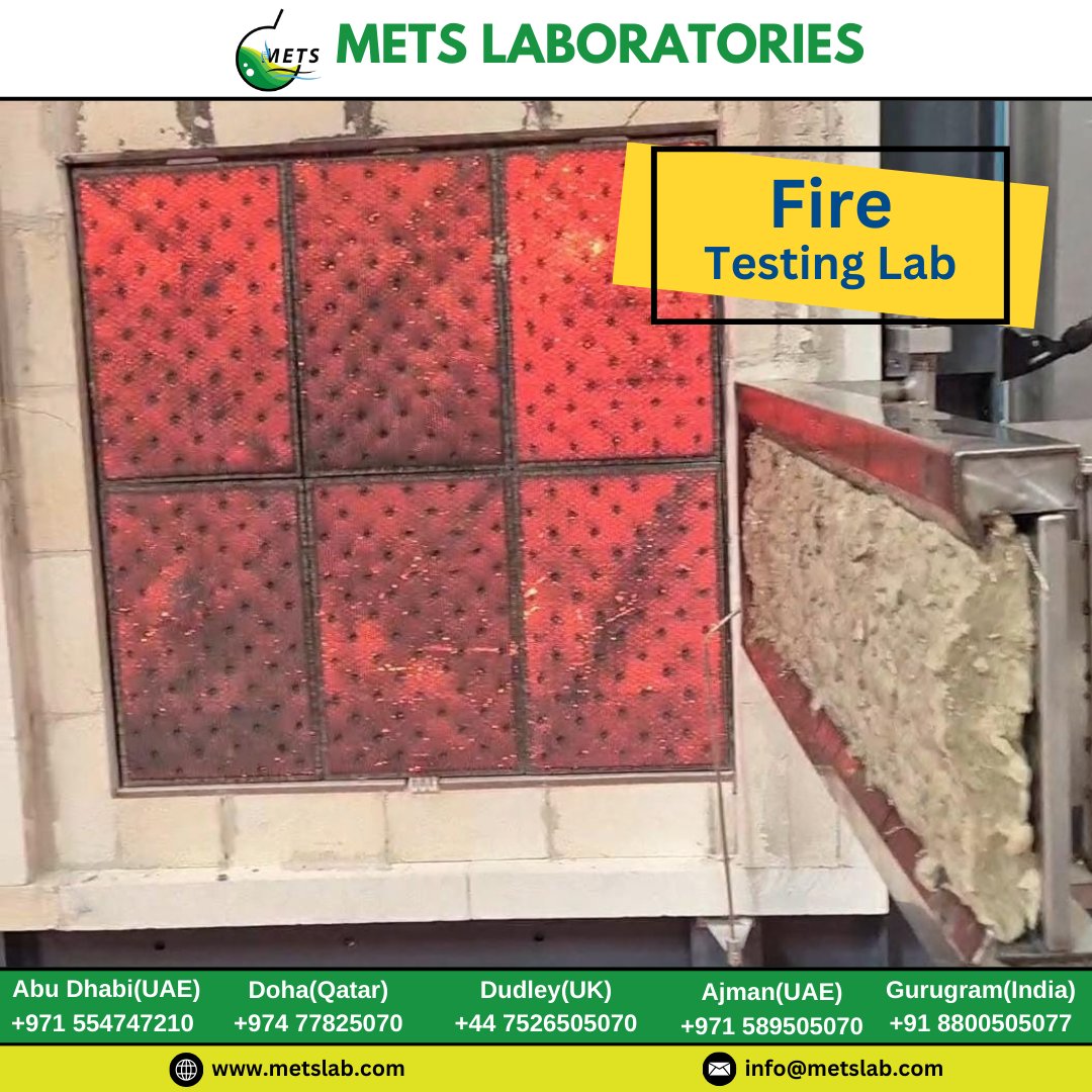 MetsLab_'s tweet image. 🔥 Ensure your product meets fire safety standards!
Test with METS Fire Testing Lab – trusted, accurate, certified.
📞 DM or WhatsApp us today!
#FireTestingLab #MetsLaboratories #FireSafety #LabTestingUAE #ProductTesting #QualityFirst