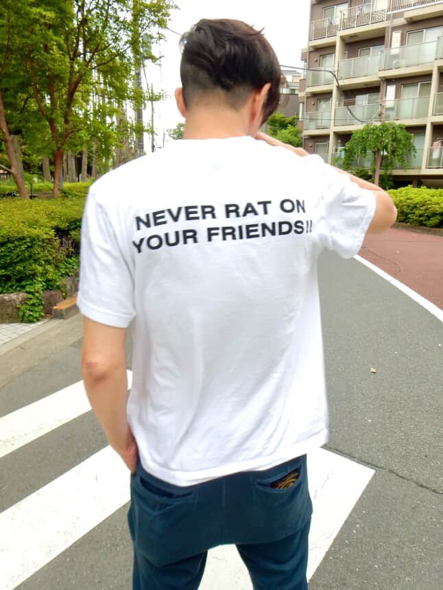 meaning666's tweet image. MEANING x ANDSUNS
"Never Rat On Your Friends‼︎" 各種アイテムを６月1日のライブで再販致します。

また当日は新作のコラボアイテムもあります🐀🧦

📷 Nobodyphotograpy

#andsuns
#meaning666
#packthisair