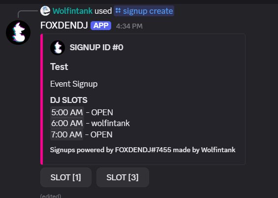 #vrcclub #vrc
Added a signup functionality to the discord bot. 

Im also kinda looking into hosting to possibly maybe even make it avaiable more publicly as a little tool for all the vrchat clubs that might find use in it.