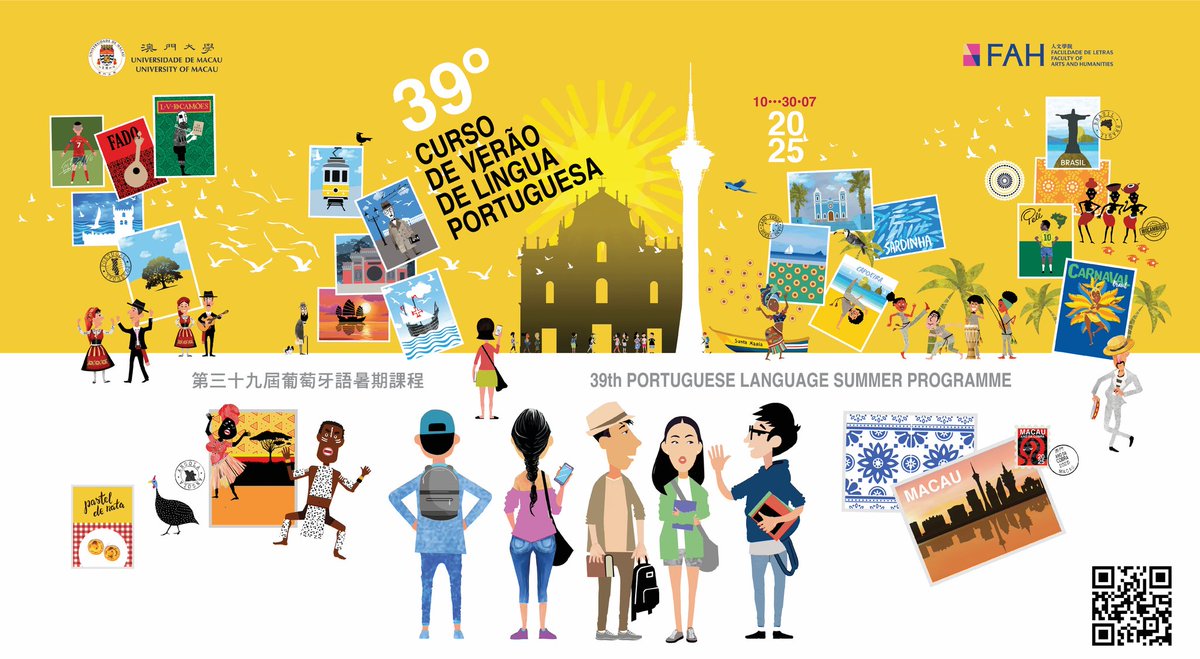 UM_1981's tweet photo. 【#Summer Programme】 The 39th Portuguese Language Summer Programme, organised by #UM, is now open for applications until 20 June! For more details, scan the QR code on the poster or visit→ https://t.co/ZapenMyKBN
#universityofmacau #UM #Portuguese #SummerProgramme #language https://t.co/zX1mZg1Wz1