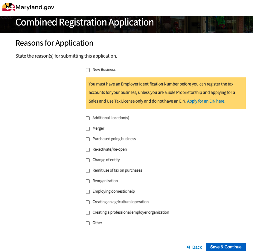 tamacgregor's tweet image. Select any option you want when it comes to registering a business. Except the only one we can process is new business. #MarylandBusinessJoy.