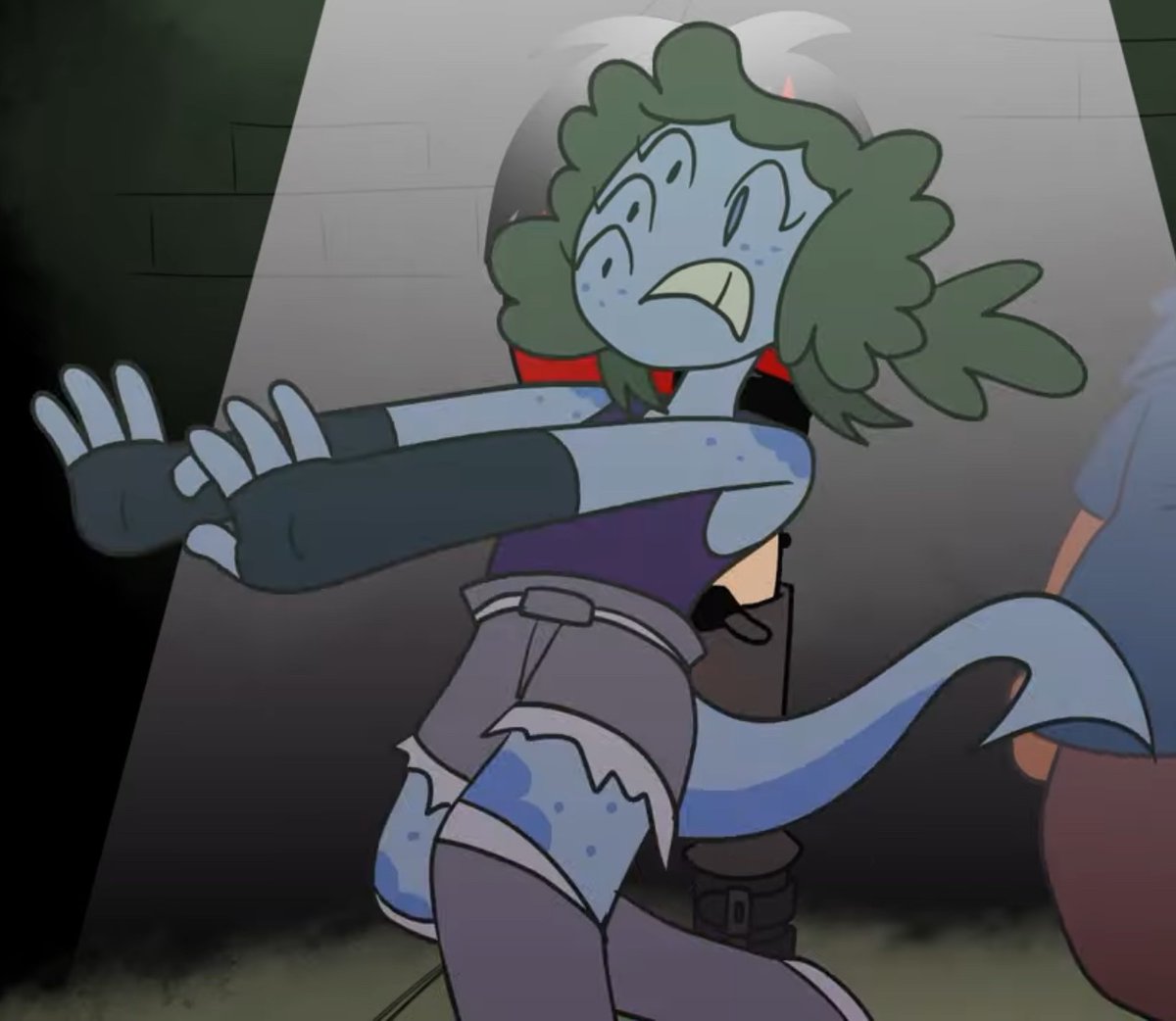 torrian74's tweet photo. @MadMutants Just saw the teaser of Brooke battling Dr. Dirk from Mad Mutants. Then I saw this background character from the beginning and I absolutely love her character design. https://t.co/GMizjeDKEC