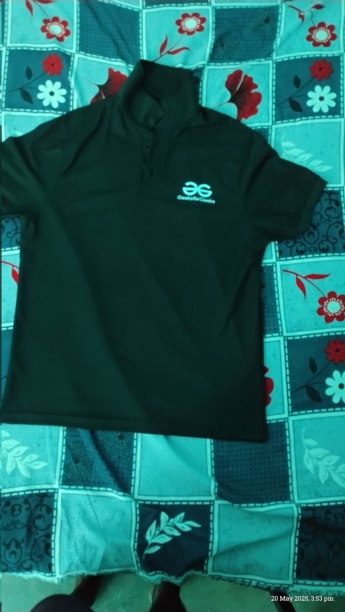 tanx034's tweet image. ✨ Finally these T-shirts got it !
✅ This is not just a T-shirt, it is the result of my hard work of so many years which takes me to a higher level 😊
✔️ And I would like to thank you from my heart @geeksforgeeks 💐
❤️ I am very grateful for @sandeep_jain sir
#geekforgeeks