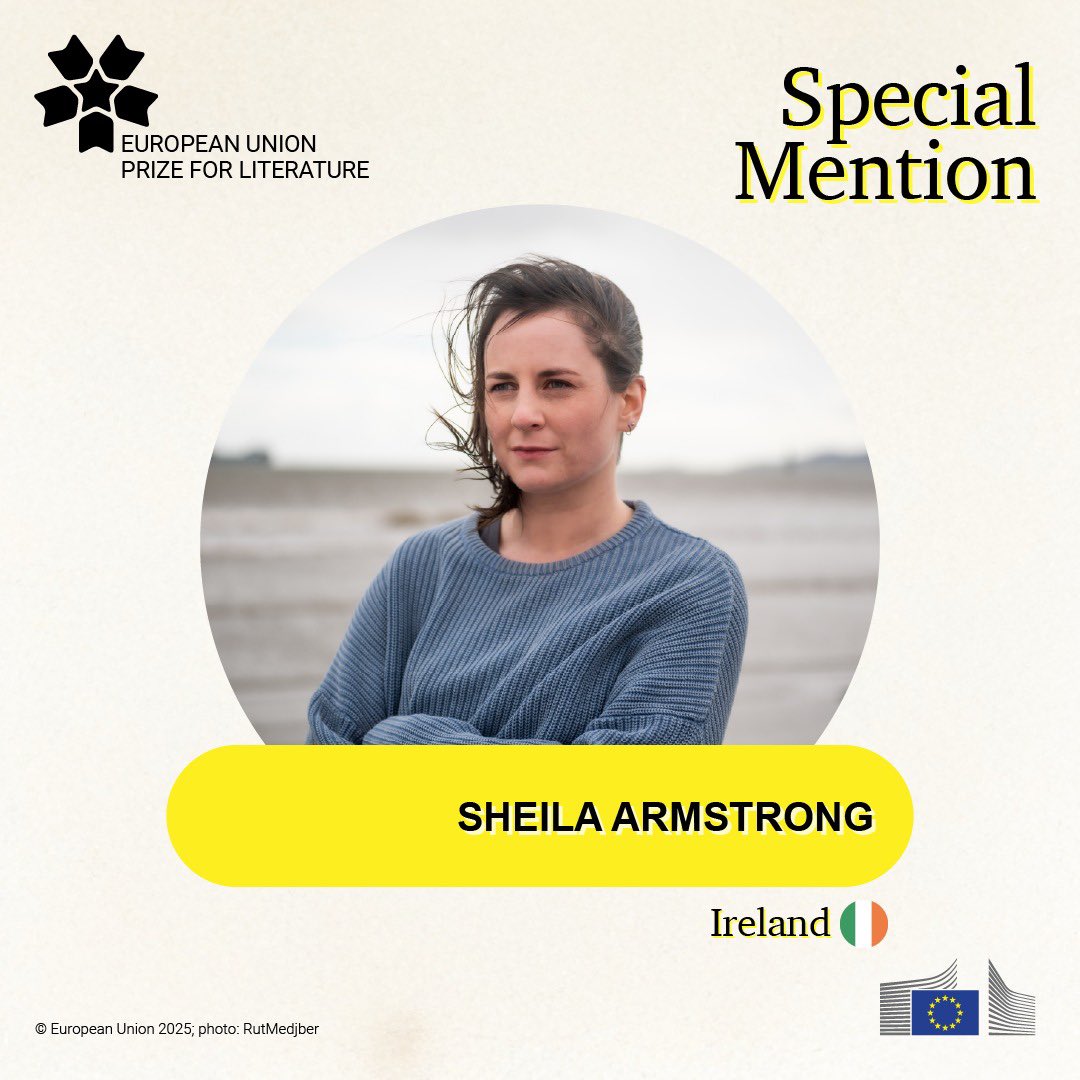 Congratulations to Irish author, Sheila Armstrong who received a Special Mention from <a href="/EUPLPrize/">EUPL</a> for Falling Animals.

The 2025 EUPL laureate is Nicoletta Verna, Italy, I Giorni di Vetro for The Days of Glass. #EUPL2025

creativeeuropeireland.eu/news-events/eu…