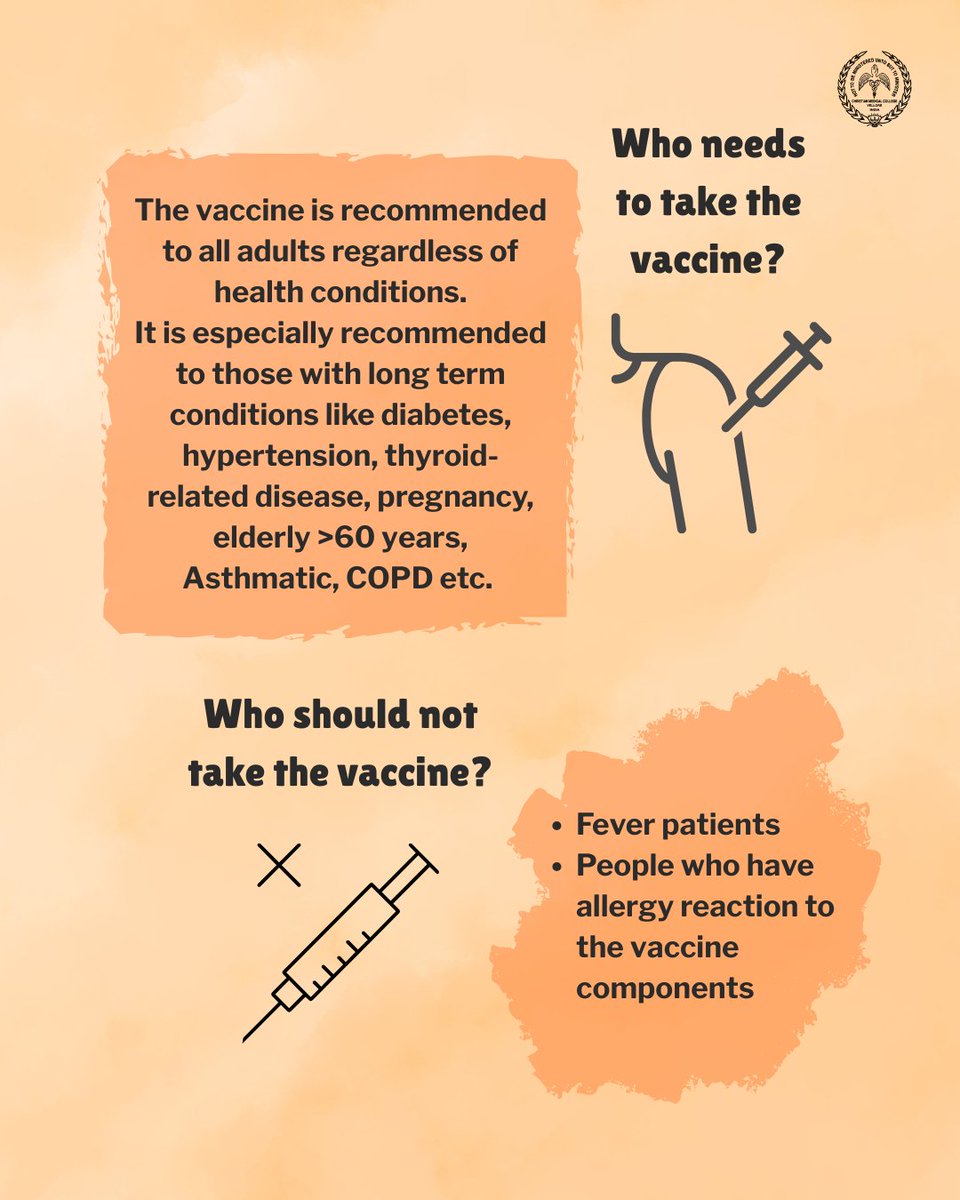 OffCMCVellore's tweet image. Adult #Vaccination Info Series - Influenza
Vaccines available at the Adult Immunisation Clinic @ CMC Vellore.
Contact: 0416-228-2283
#HealthEducation #Influenza #Virus #Immunisation