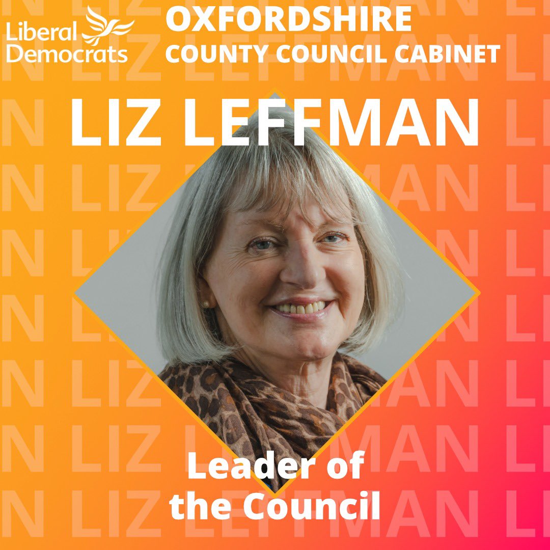 Liz Leffman has been elected as the Leader of Oxfordshire County Council! 🔶
