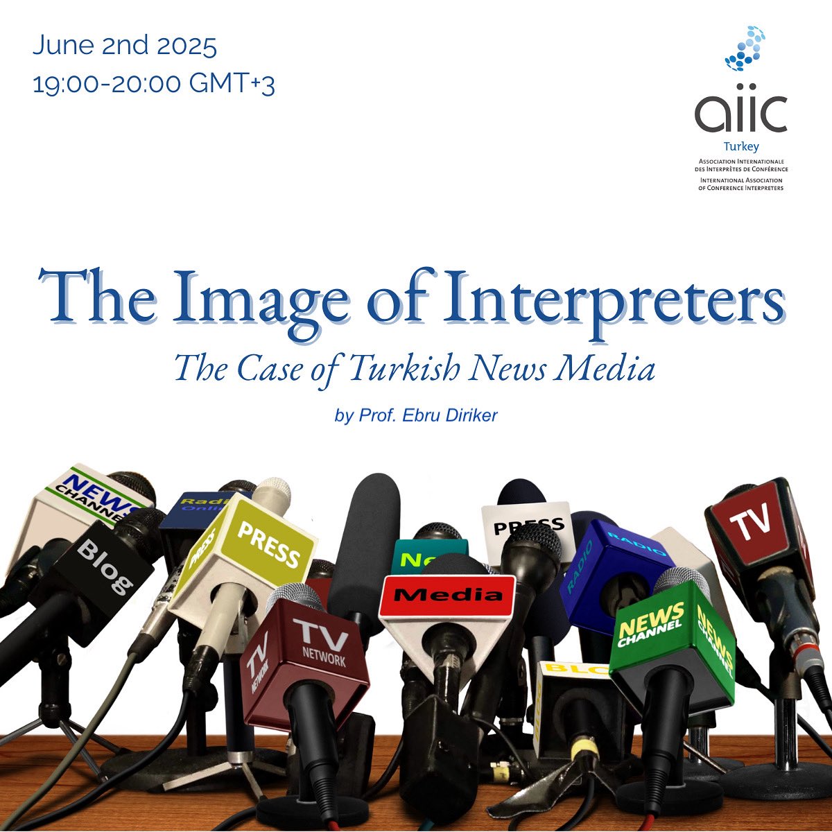 🗓️ June 2nd, 2025
🕖 19:00–20:00 GMT+3
🎙️ Speaker: Prof. Ebru Diriker
📍 Organized by AIIC Turkey – the International Association of Conference Interpreters
🔗 us02web.zoom.us/webinar/regist… 
#Interpreting #AIIC #ConferenceInterpreting #EbruDiriker #InterpreterImage #Translation