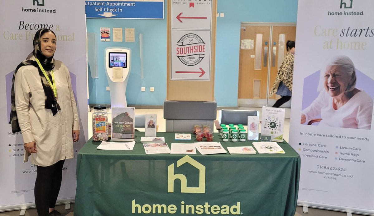 Enhanced Care CHFT 🦋 (@enhancecarechft) on Twitter photo Amaara from <a href="/Homeinsteaduk/">Home Instead UK</a> is at Huddersfield Royal Infirmary <a href="/CHFTNHS/">Calderdale and Huddersfield NHS Foundation Trust</a> signposting and offering advice during #DementiaActionWeek come and say hello! #NHS #Tuesday Amaara from <a href="/Homeinsteaduk/">Home Instead UK</a> is at Huddersfield Royal Infirmary <a href="/CHFTNHS/">Calderdale and Huddersfield NHS Foundation Trust</a> signposting and offering advice during #DementiaActionWeek come and say hello! #NHS #Tuesday