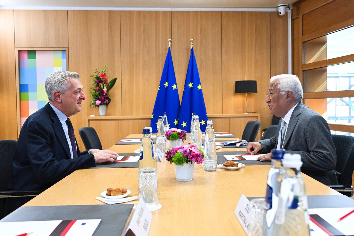 António Costa (@eucopresident) on Twitter photo The work of UNHCR <a href="/Refugees/">UNHCR, the UN Refugee Agency</a> is critical to protecting not only refugees’ rights but, in many cases, their very lives.
In today’s meeting with <a href="/FilippoGrandi/">Filippo Grandi</a>, in a context of significant challenges for the agency, I reaffirmed my full support for its mission and pledged to The work of UNHCR <a href="/Refugees/">UNHCR, the UN Refugee Agency</a> is critical to protecting not only refugees’ rights but, in many cases, their very lives.
In today’s meeting with <a href="/FilippoGrandi/">Filippo Grandi</a>, in a context of significant challenges for the agency, I reaffirmed my full support for its mission and pledged to